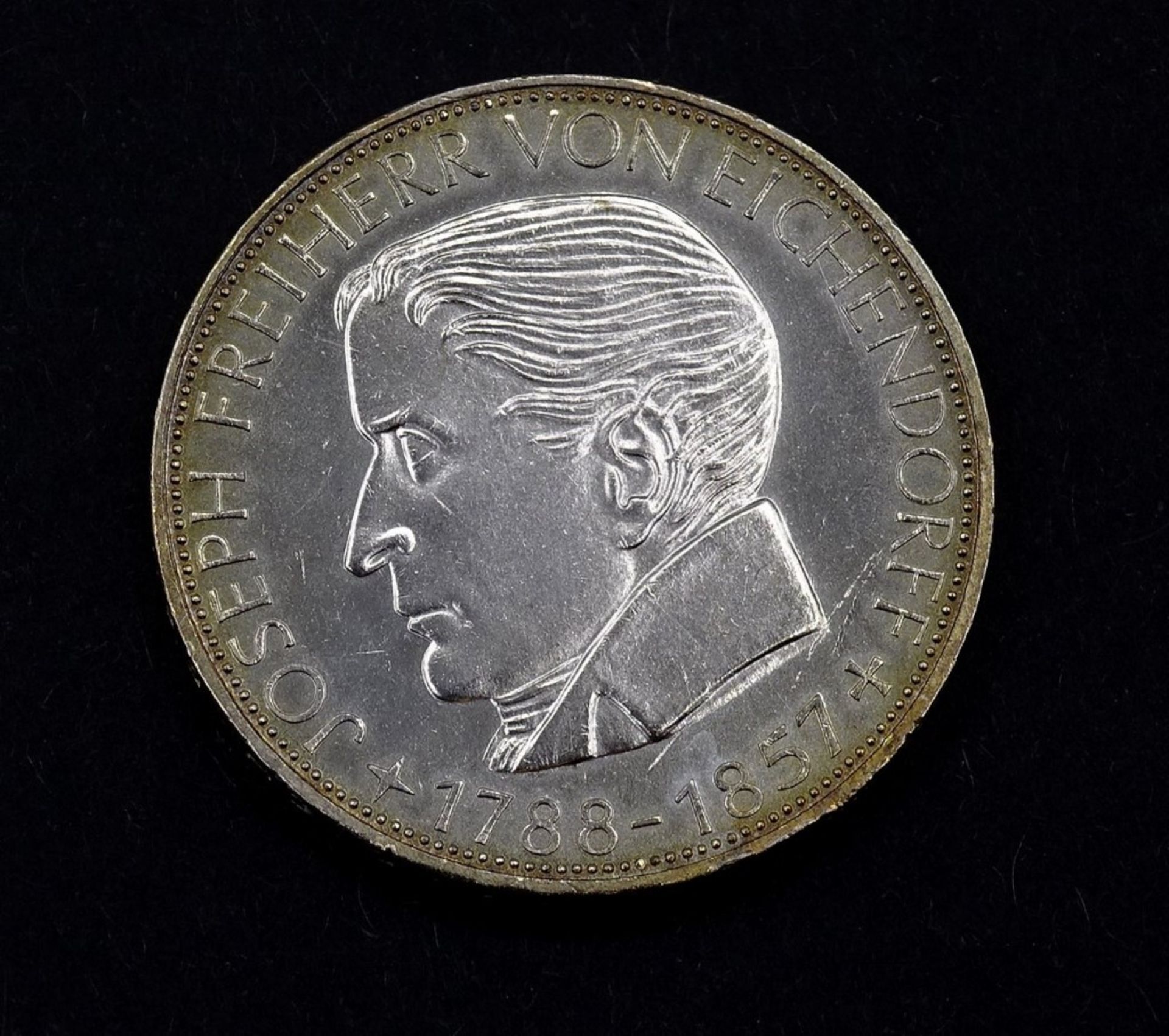 5 Deutsche Mark 1957 J Joseph Freiherr von Eichendorff . Jaeger 391