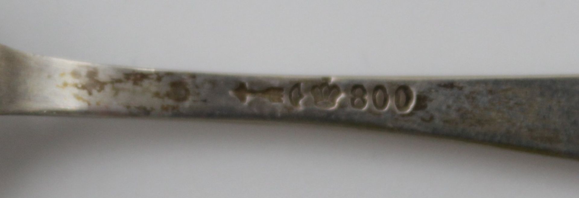 6x Mokkalöffel, 800er Silber, 20er Jahre, ca. 51gr, L-10,3cm - Bild 5 aus 5