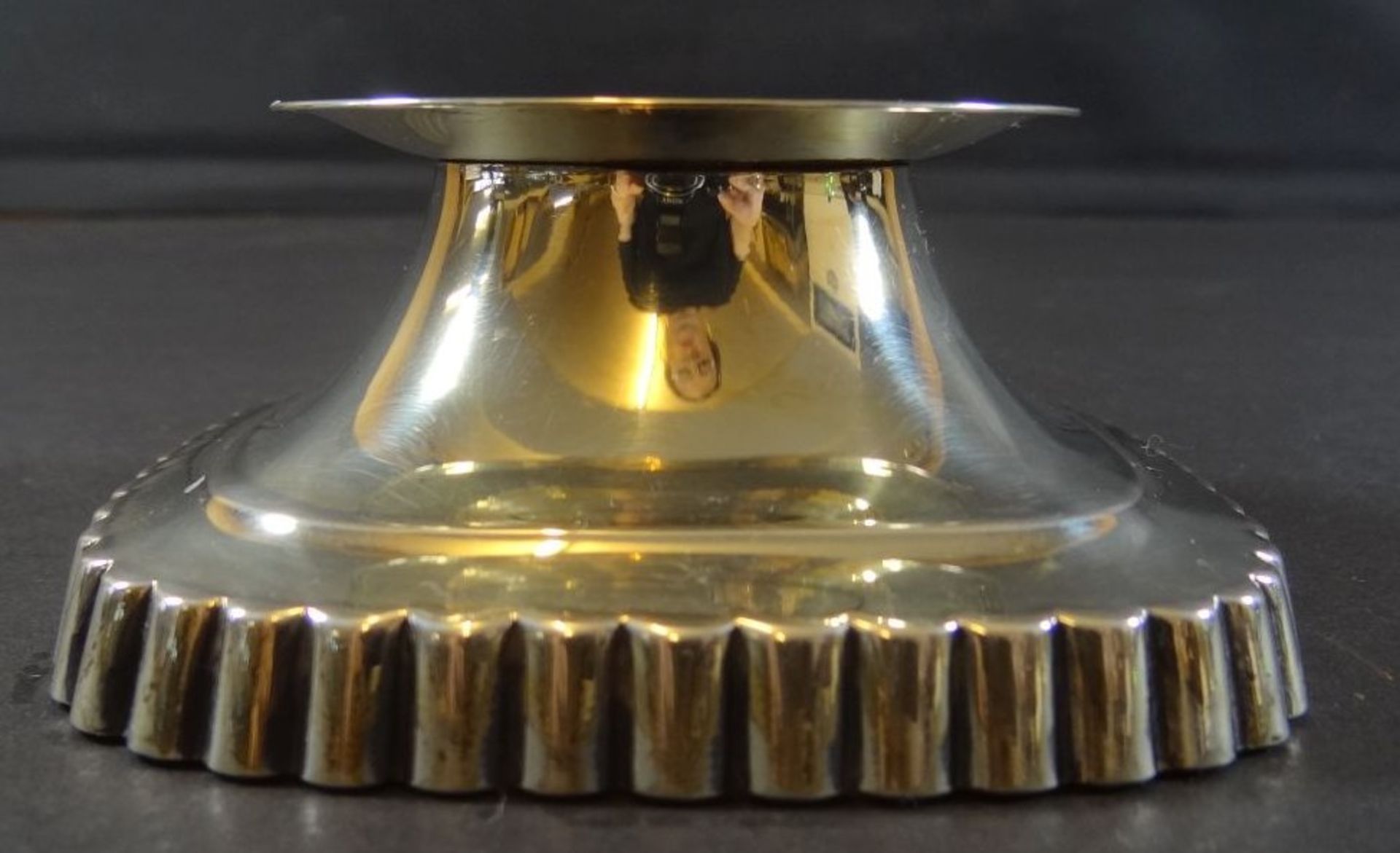 Kerzenhalter Silber-835-Wilkens-Bremen, gefüllter Stand, H-4 cm, 10x10 cm, guter Zustand - Bild 2 aus 5