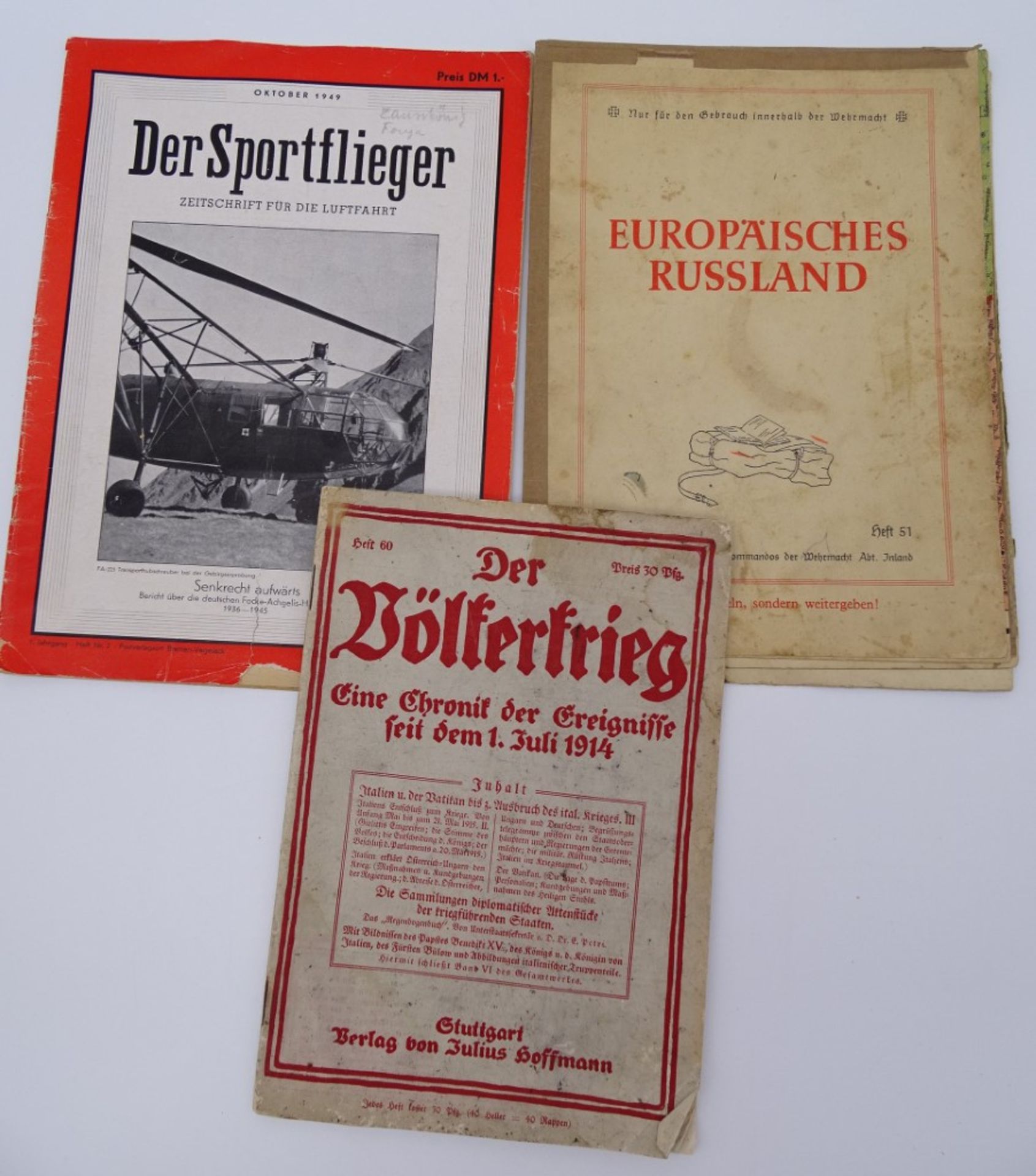 5 Bücher/ Hefte, 1. und 2. WK, "Jung-Deutschland-Bund", 1913, "Bayern im Kriege", 1914, "Der Sportf - Bild 10 aus 11