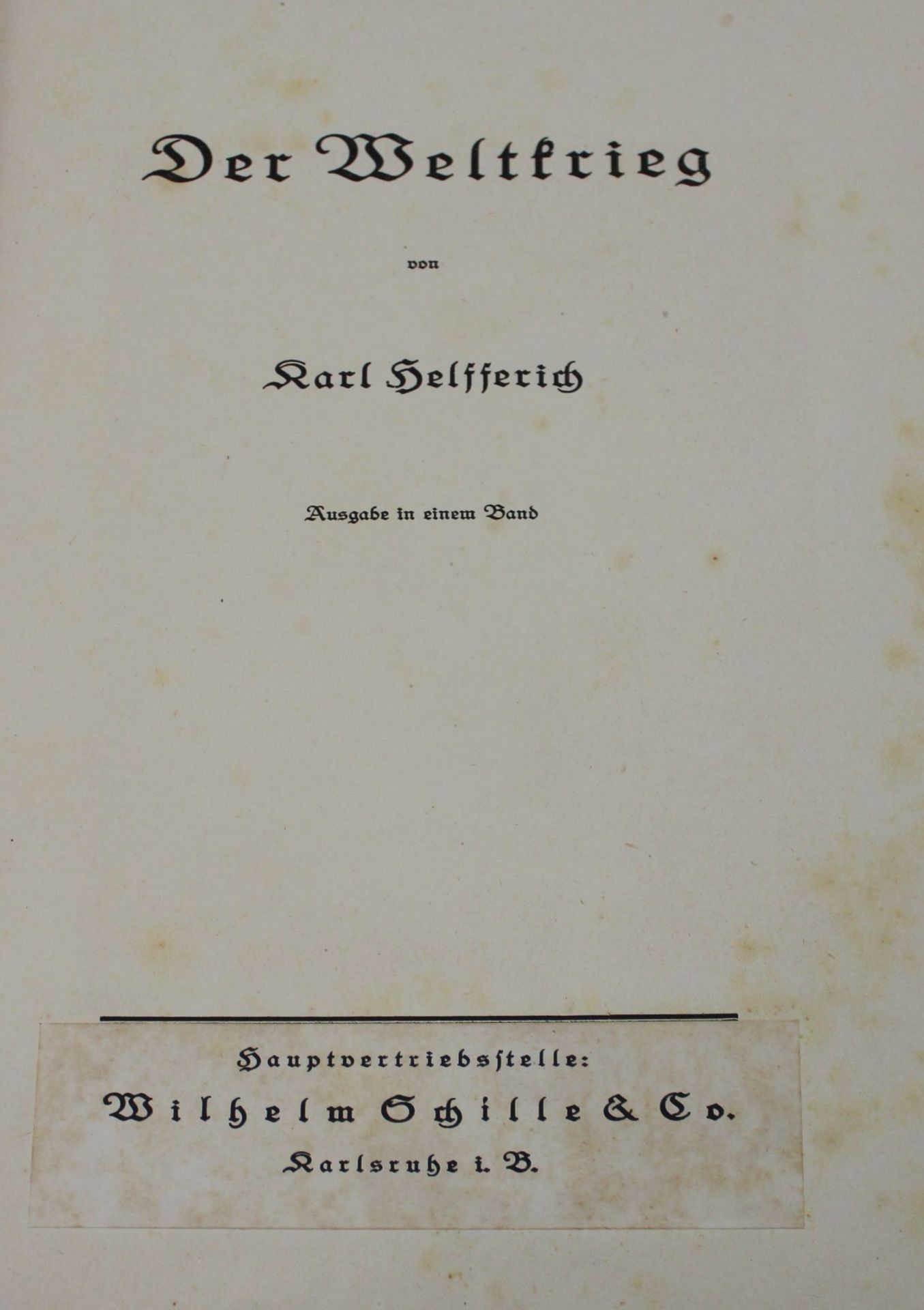 Karl Helferich, Der Weltkrieg, 1919 - Bild 2 aus 3