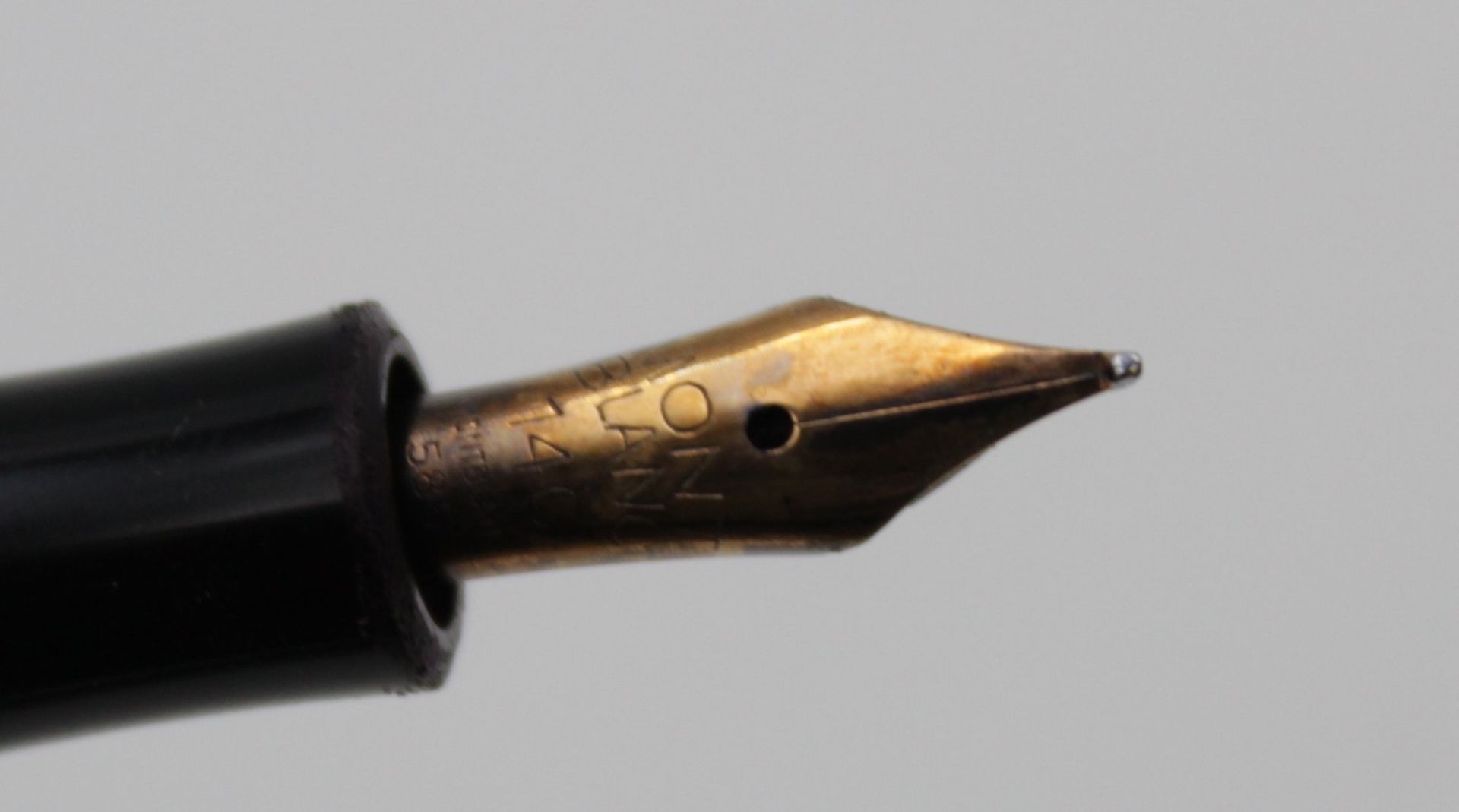 Kolbenfüller, Montblanc, Nr. 3-42G, 14ct Goldfeder, leichte Gebrauchsspuren - Bild 4 aus 4