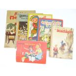 6 alte Kinderbücher/ -hefte, "Grimms Märchen", "Dr. Oetker Kinderkochbuch", "Fritz und Liesel", "De