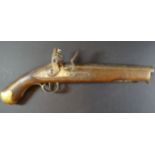Steinschloss Pistole, wohl Replika, L-41 cm