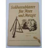 Soldatenblätter für Feier u. Freizeit, 3. Jahrgang 1942, Paperback, Altersspuren