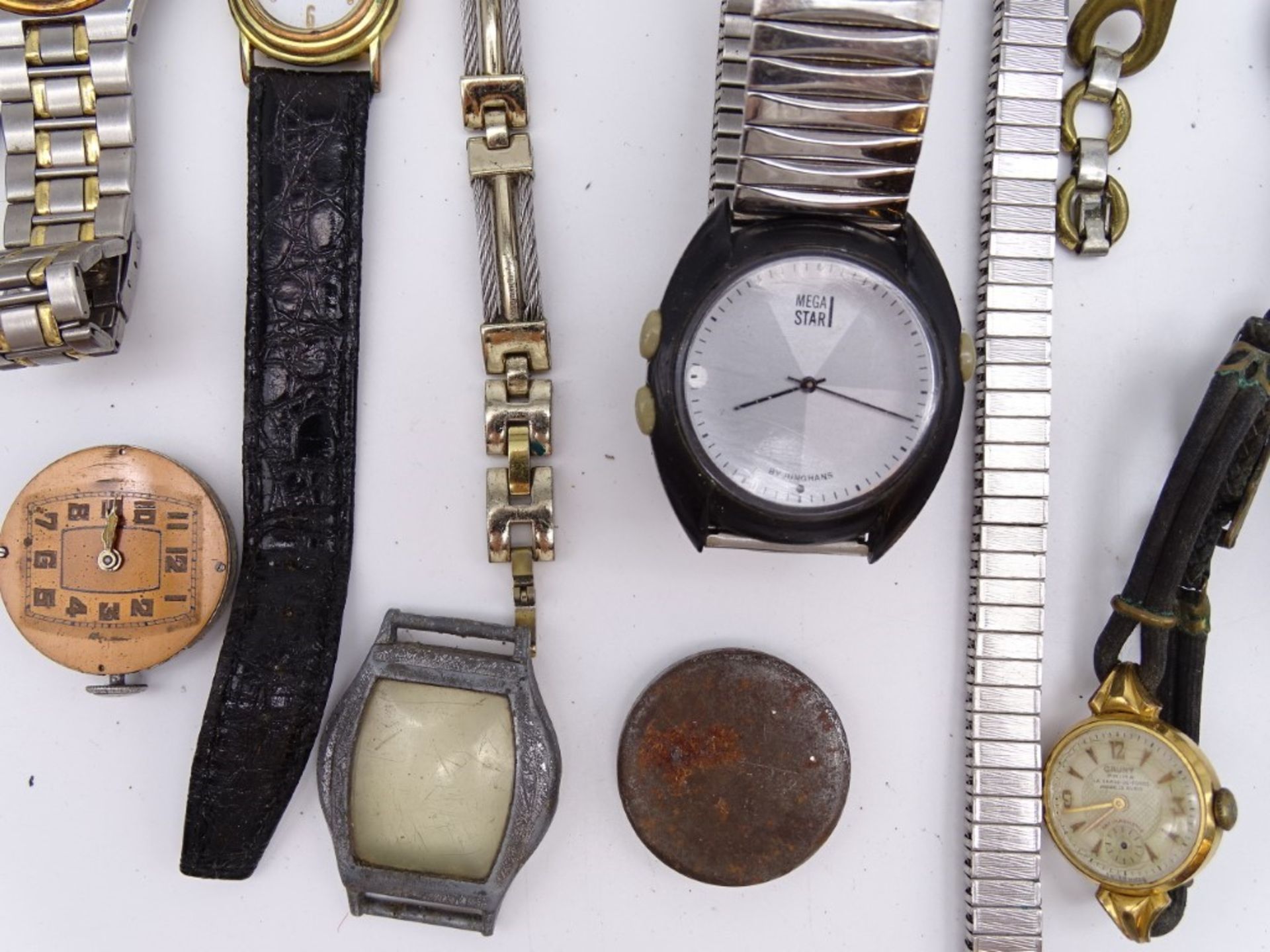 Konvolut Armbanduhren, Quartz und Handaufzug, darunter Junghans, Dugena, Anker, Seiko, Fossil, Funk - Bild 7 aus 12