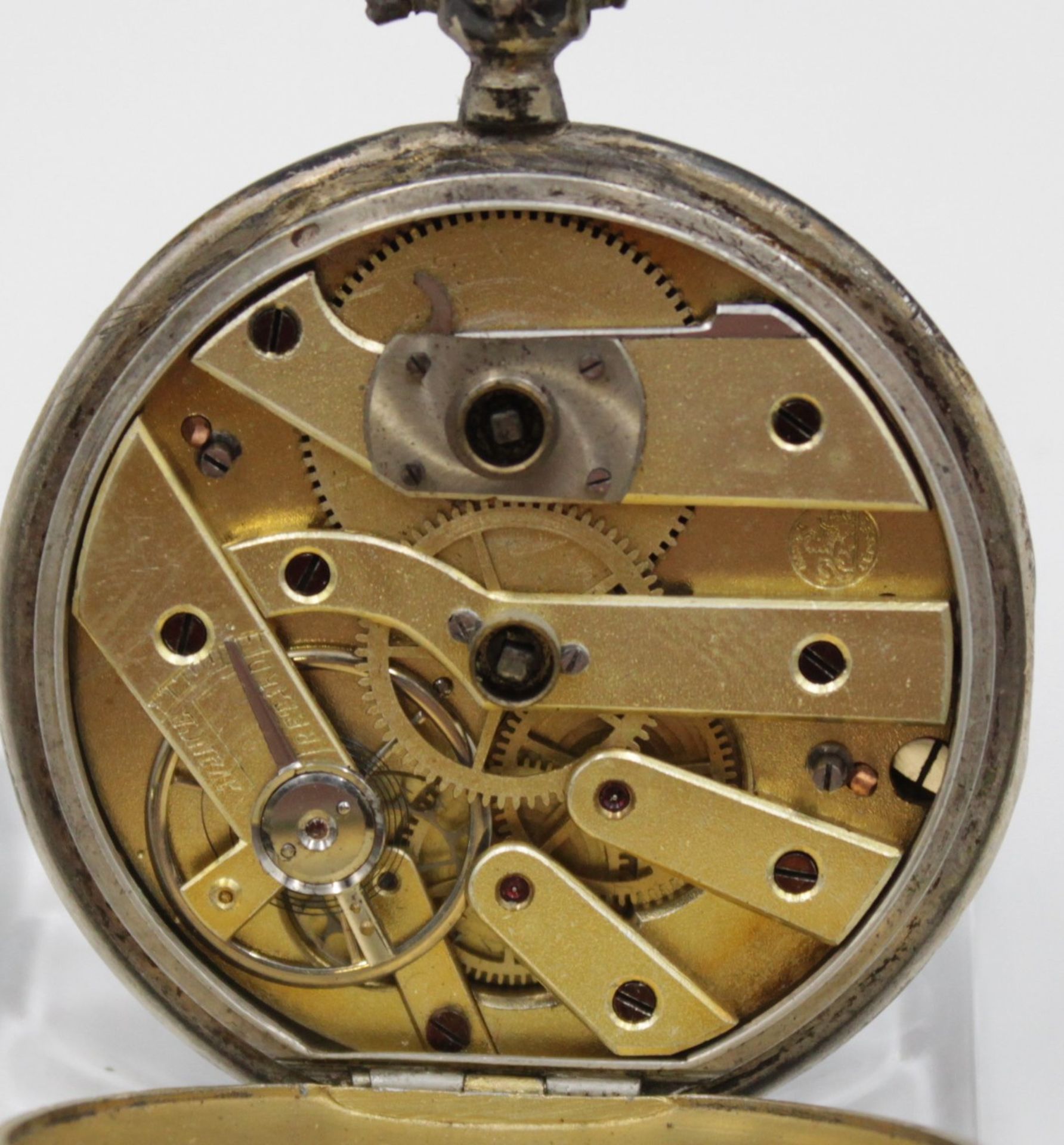 Herrentaschenuhr um 1900, 800er Silbergehäuse, Schlüsselwerk läuft, Gehäuse mit Druckstellen, D-4,5 - Bild 7 aus 7