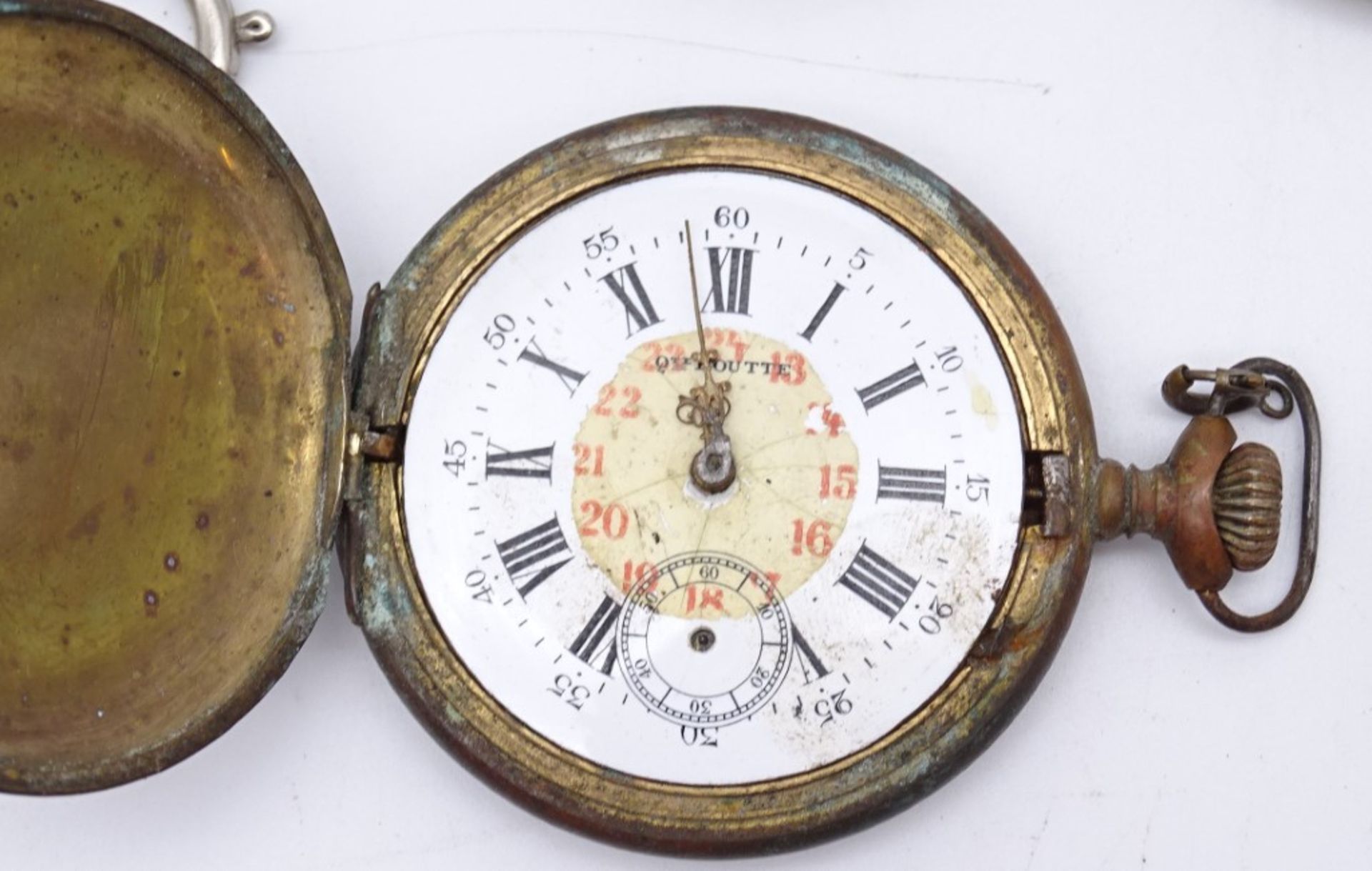 Konvolut alter Taschenuhren für Bastler, tw. Silber, defekt, Alters- und Gebrauchsspuren - Bild 7 aus 14