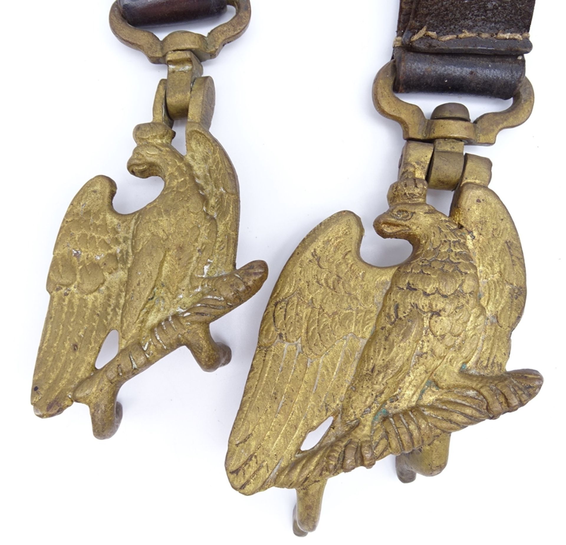 2 Trommelhalter mit Preußischem Adler, 1. WK, mit Altersspuren - Bild 2 aus 4