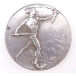 Paul von Breitenbach-Medaille, Eisenbahn-Töchterhort, Eisen versil., 1914, Ø 5 cm, 64 gr.