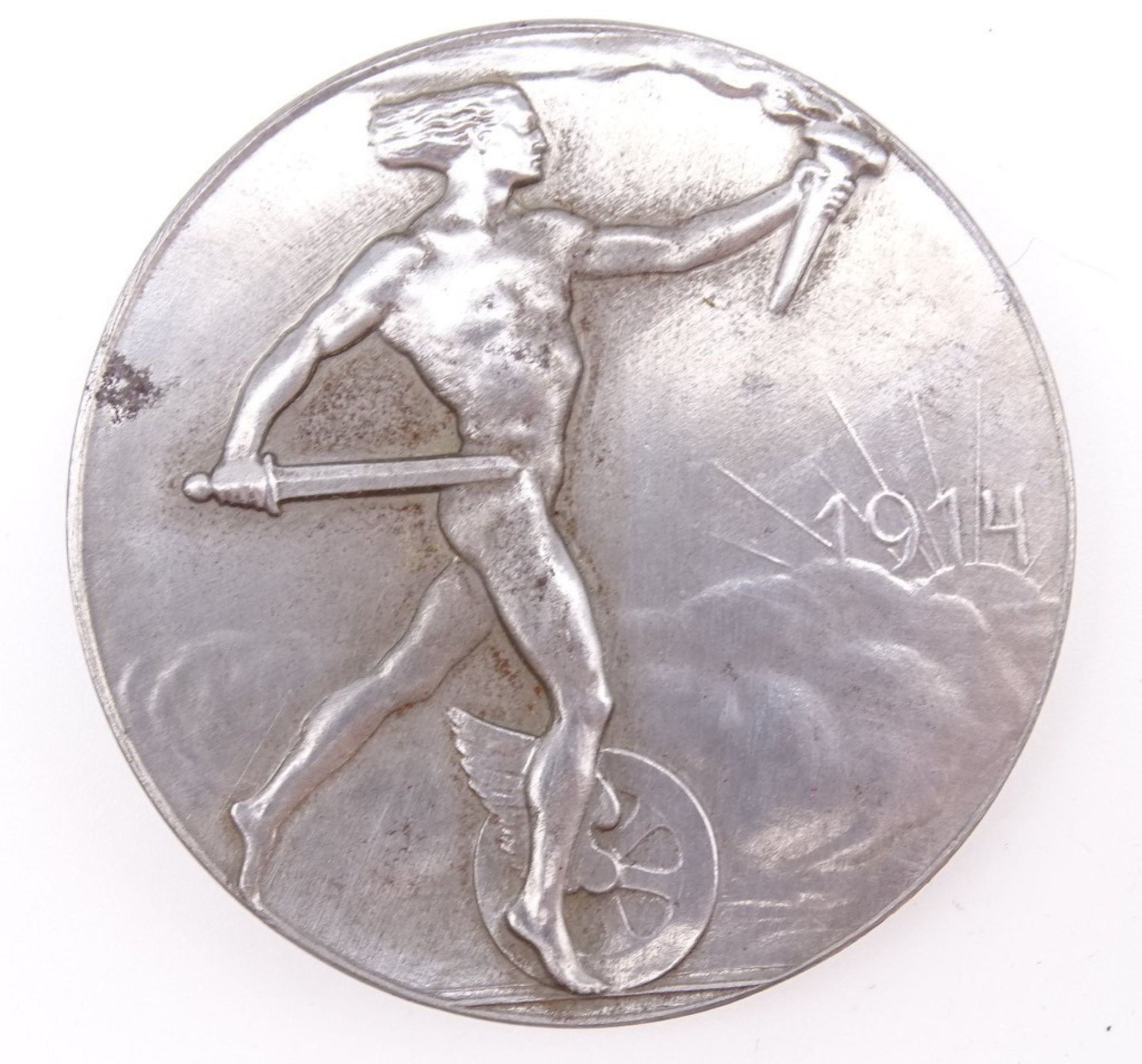 Paul von Breitenbach-Medaille, Eisenbahn-Töchterhort, Eisen versil., 1914, Ø 5 cm, 64 gr.