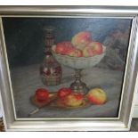 Ernst EITNER (1867-1955) "Stilleben mit Äpfel", Öl/Platte, 40x43 cm, gerahmt, RG  48x51 cm