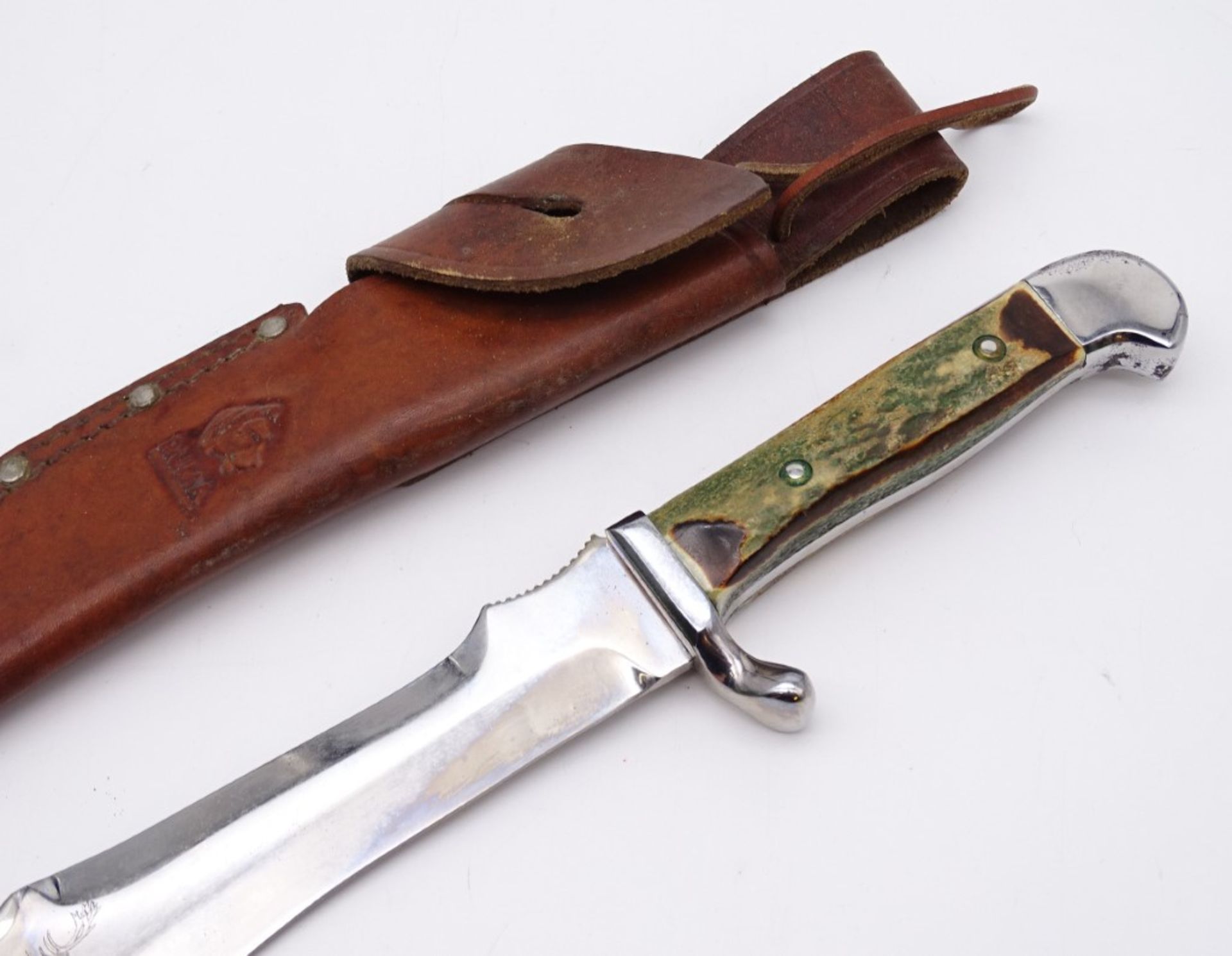 PUMA Jagdmesser mit Lederscheide in Schachtel, L. 27,5cm - Bild 2 aus 6