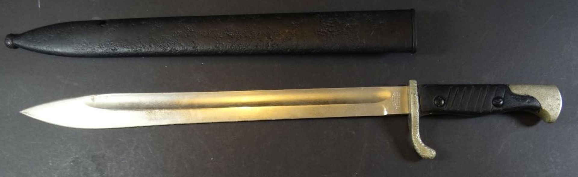 Seitengewehr mit Metallscheide "Alex Coppel, Solingen", L-52 cm