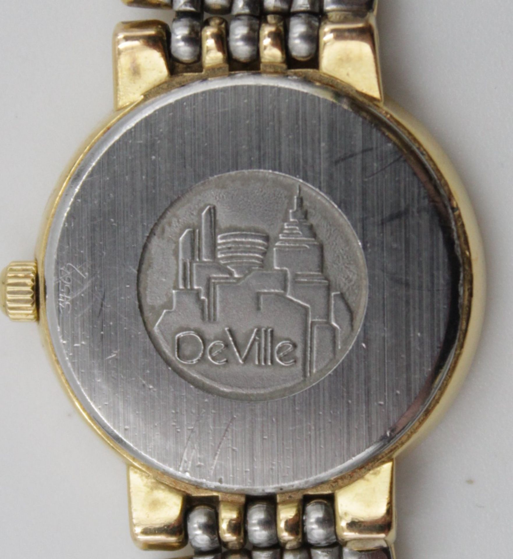 Damen-Armbanduhr, Omega DeVille, Stahl/Gold, Quarz, guter Zustand, D-2cm. - Bild 3 aus 5
