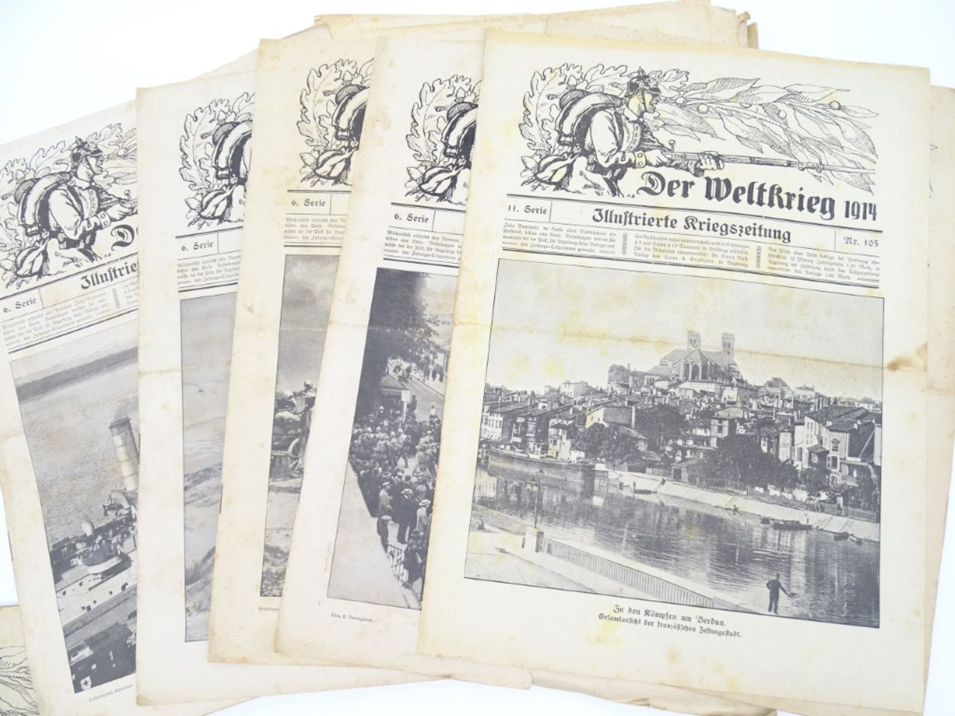 Ca. 35 Ausgaben "Der Weltkrieg 1914", mit Altersspuren - Bild 3 aus 5