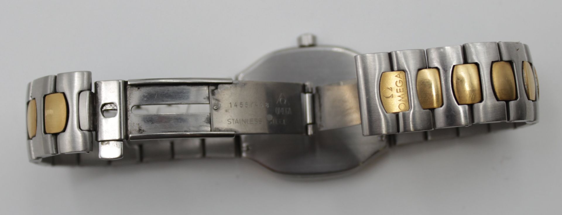 Herren-Armbanduhr, Omega Seamaster, Quarz, ca. D-3,5cm, leichte Tragespuren - Bild 5 aus 7