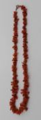 kurz Stabkorallenkette, älter, ca. L-36cm.