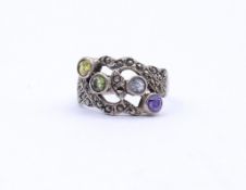 Multicolor Silber Ring 0.925, 4,4g., RG 55