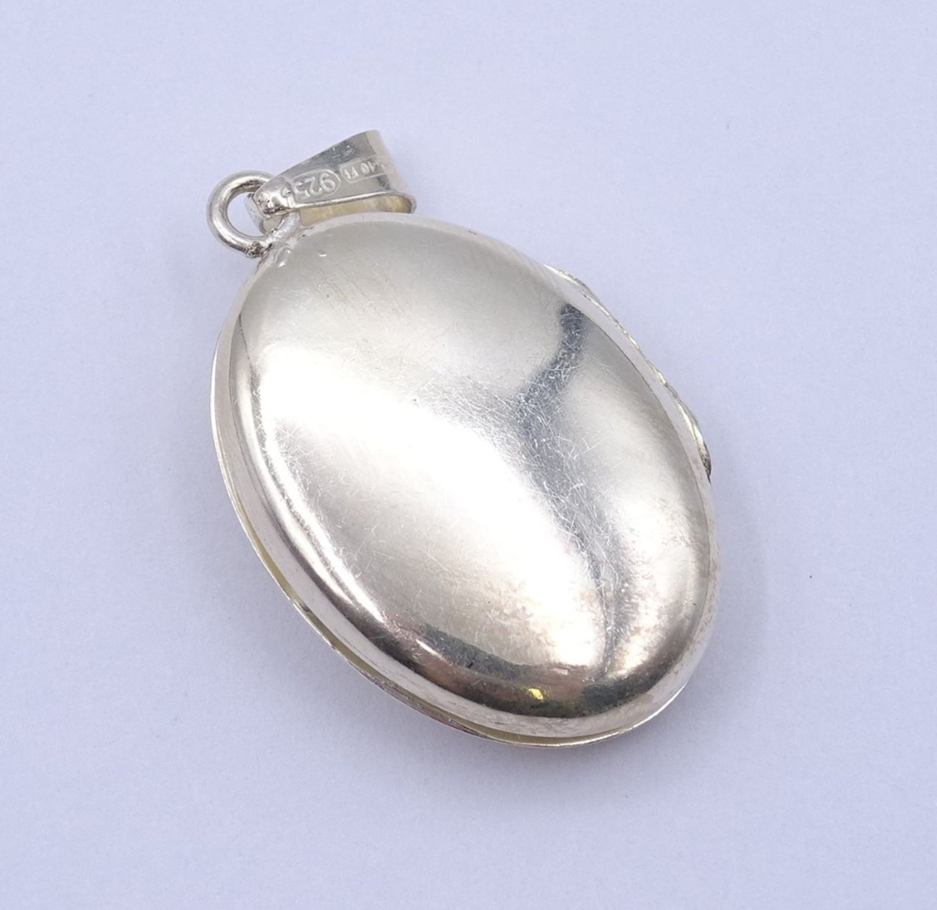 Fotomedaillon Silber 0.925, L. 4,3cm, 8,2g. - Bild 2 aus 3