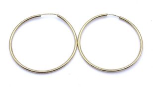 Paar Gold Creolen 0.333, D. 3,9cm, zus. 1,0g., 1x mit Druckstelle