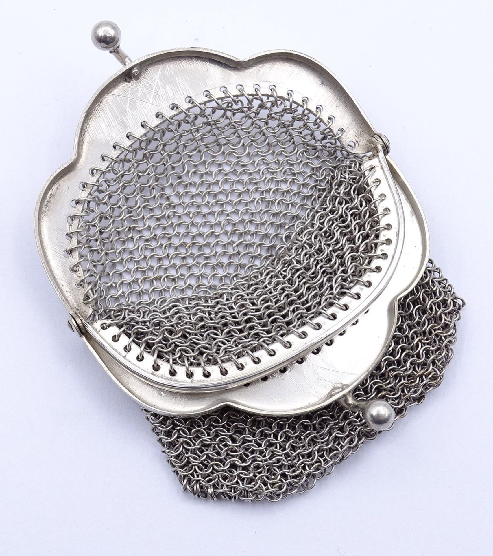 kl. Kettentasche aus Silber 0.800, 29,2g., L. 6,8cm - Image 3 of 3