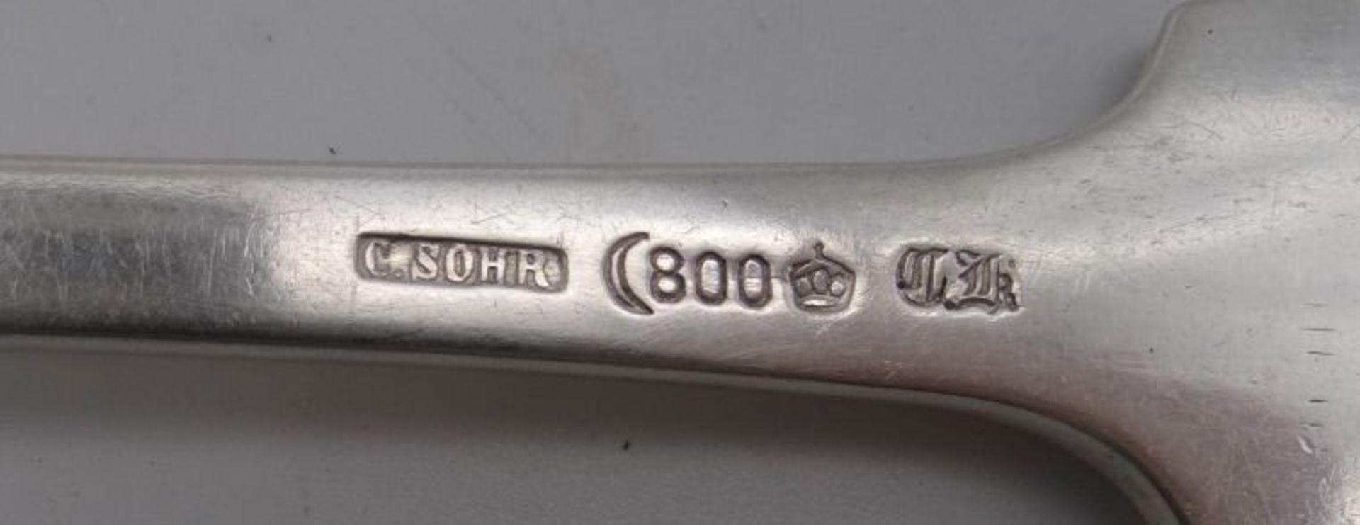 grosser Silber-800- Kloßlöffel, dat. 1897, L-30 cm, 109 gramm - Image 5 of 7