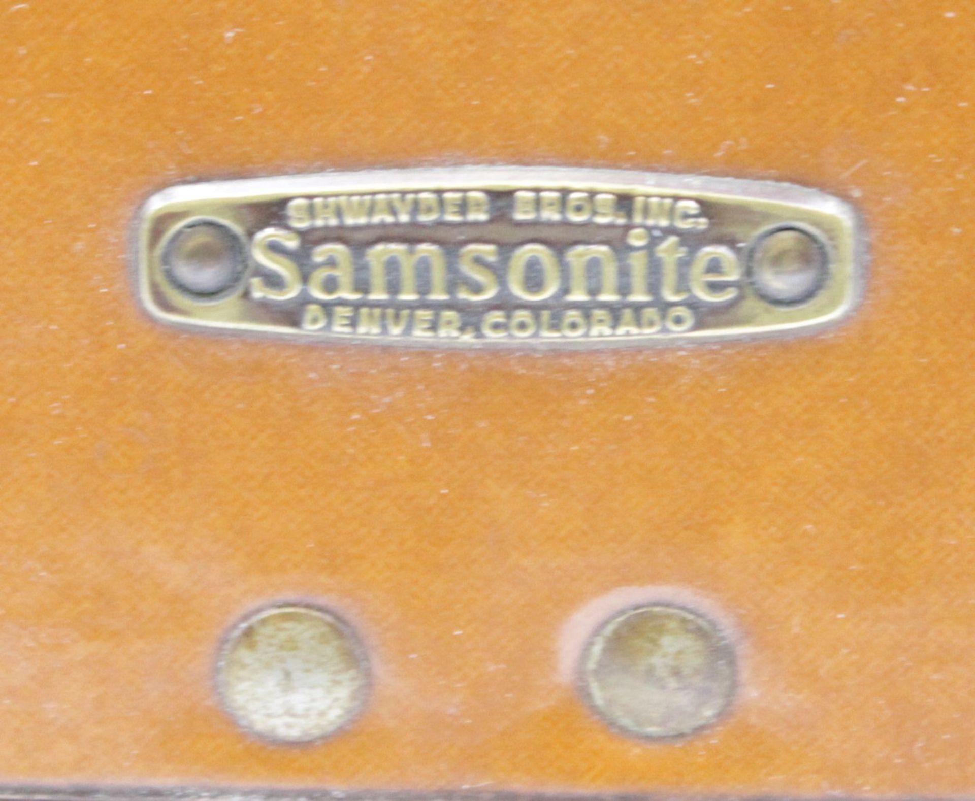 Koffer, Samsonite Luggage, Leder, wohl 40/50er Jahre, Gebrauchsspuren, ca. 49 x 62cm. - Bild 2 aus 8