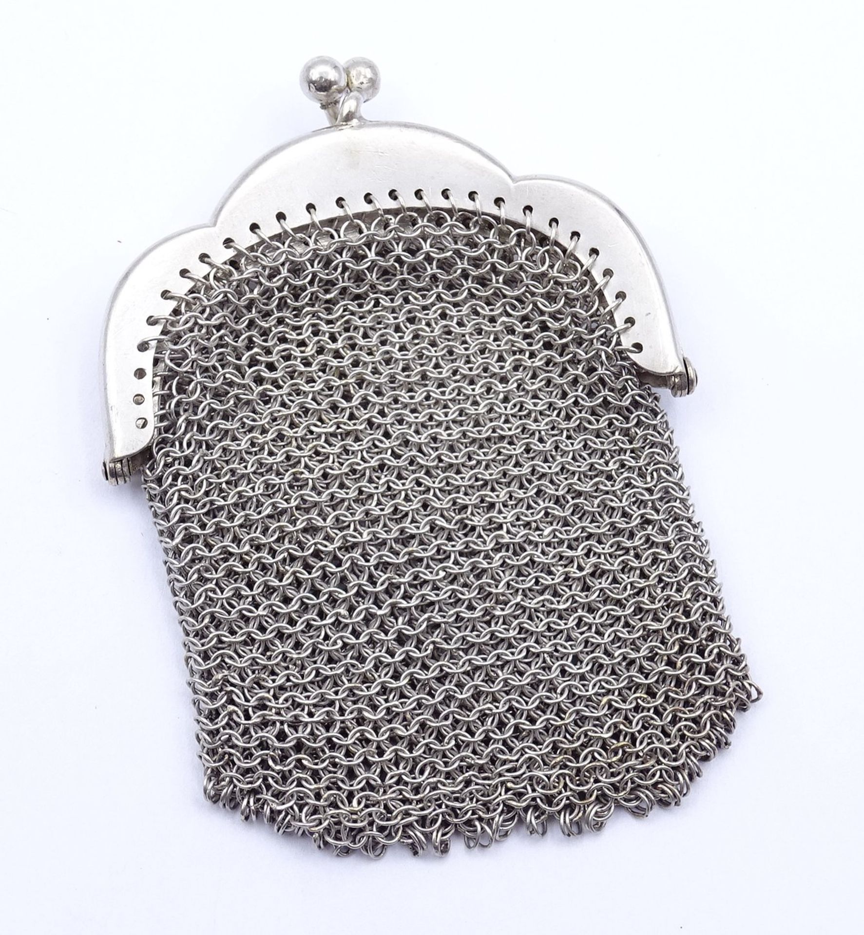 kl. Kettentasche aus Silber 0.800, 29,2g., L. 6,8cm - Image 2 of 3