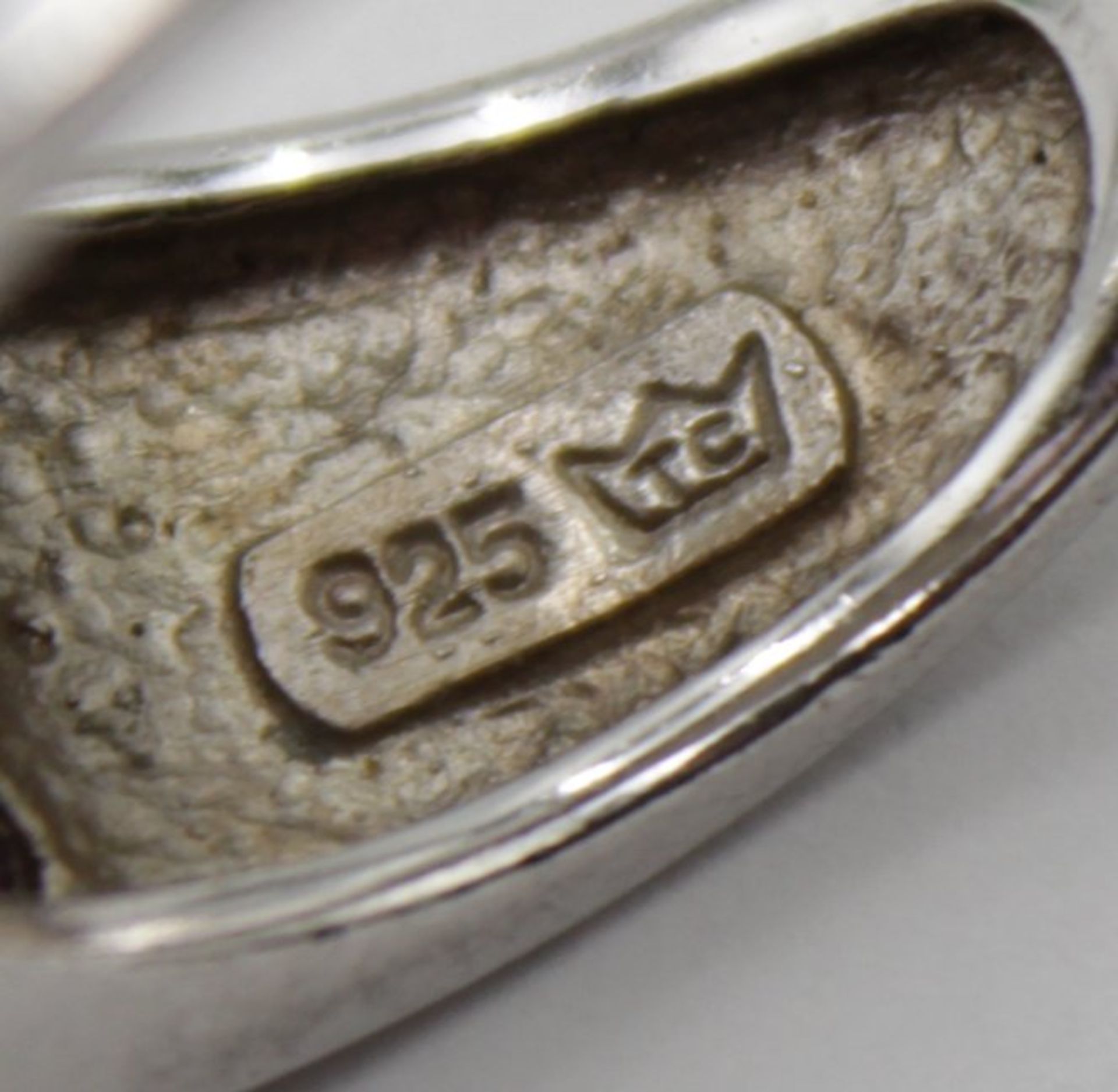 925er Silber-Ring, lila facc. Steine, 10,5gr., RG 60 - Bild 4 aus 4