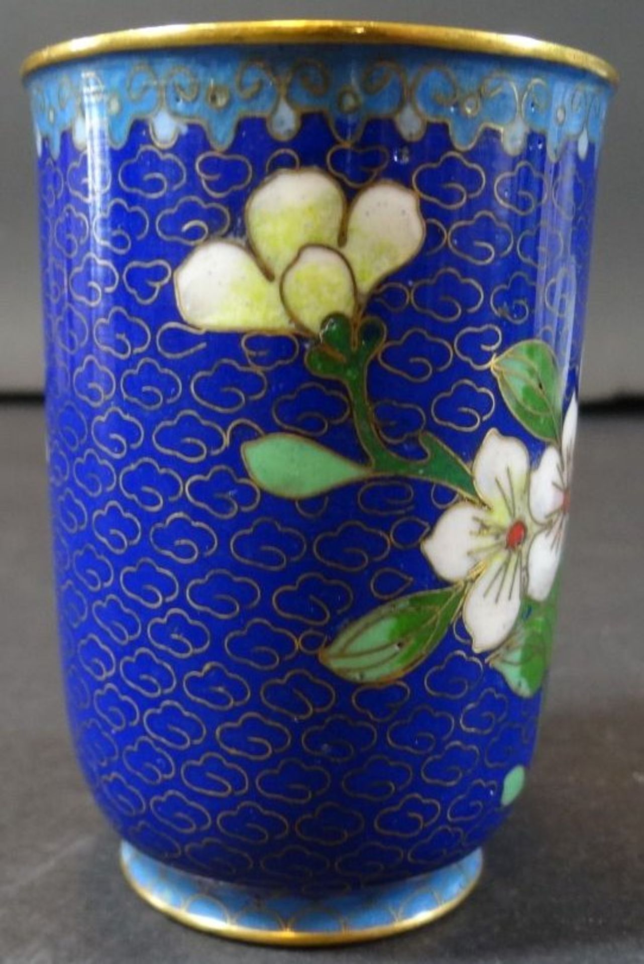 kl. Cloisonne-Vase, H-7,5 cm, gut erhalten - Bild 4 aus 4