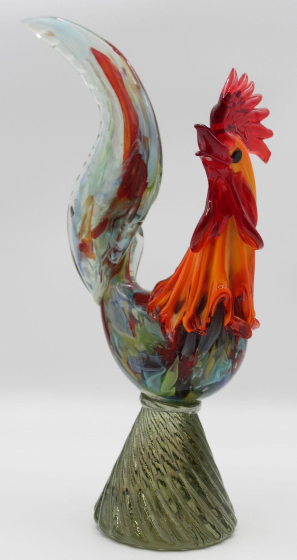 Großer Hahn von Murano aus Kunstglas , in sehr guten Zustand .