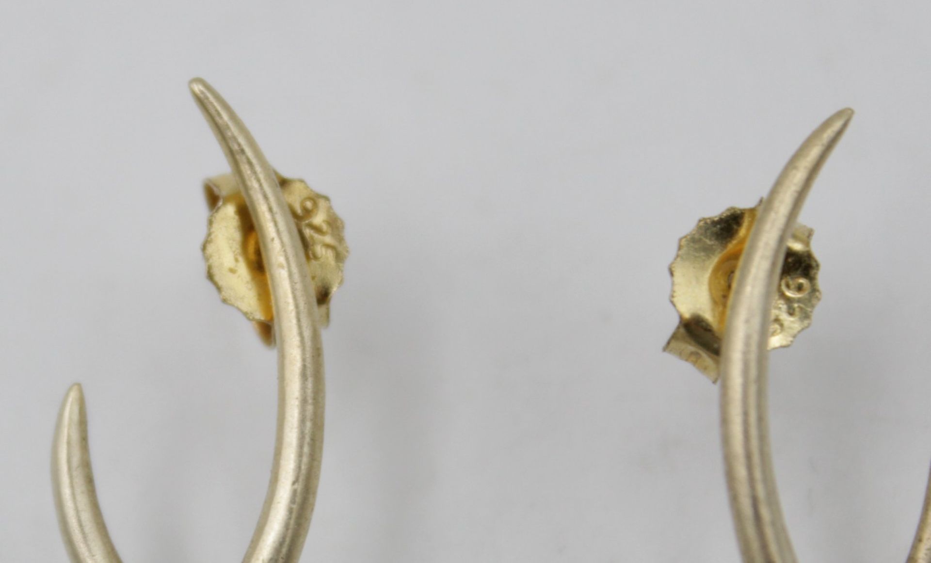 Ein Paar Ohrstecker mit Perle , Silber 925 vergoldet , L-4,5 cm G-5,2 gr. - Bild 5 aus 5