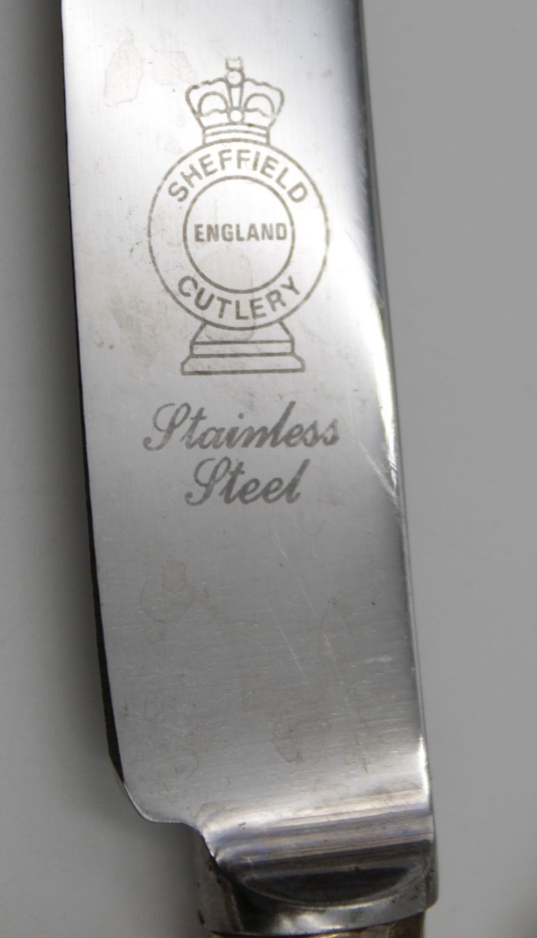 17 Messer Sheffield England ,  mit versilberten Griffen . - Bild 3 aus 5
