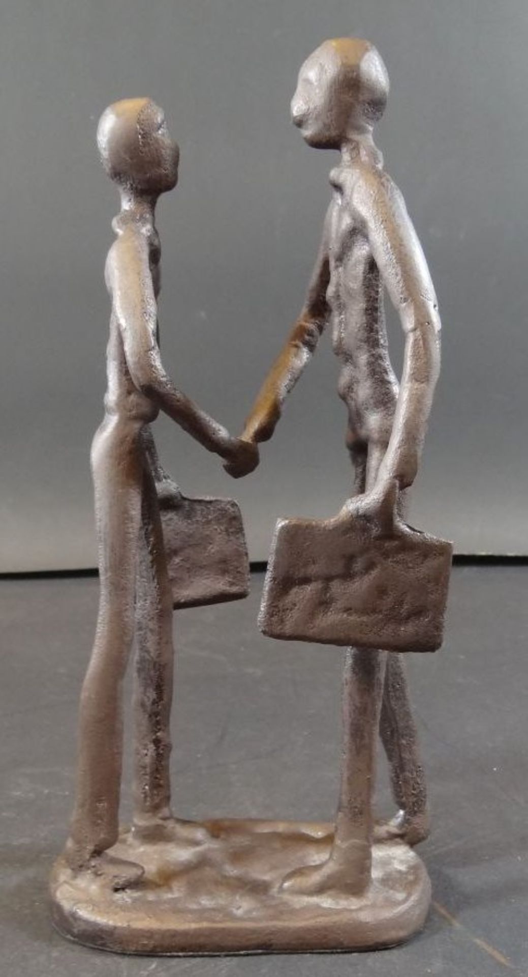 Eisen-Figur "Händeschüttler", H-21 cm