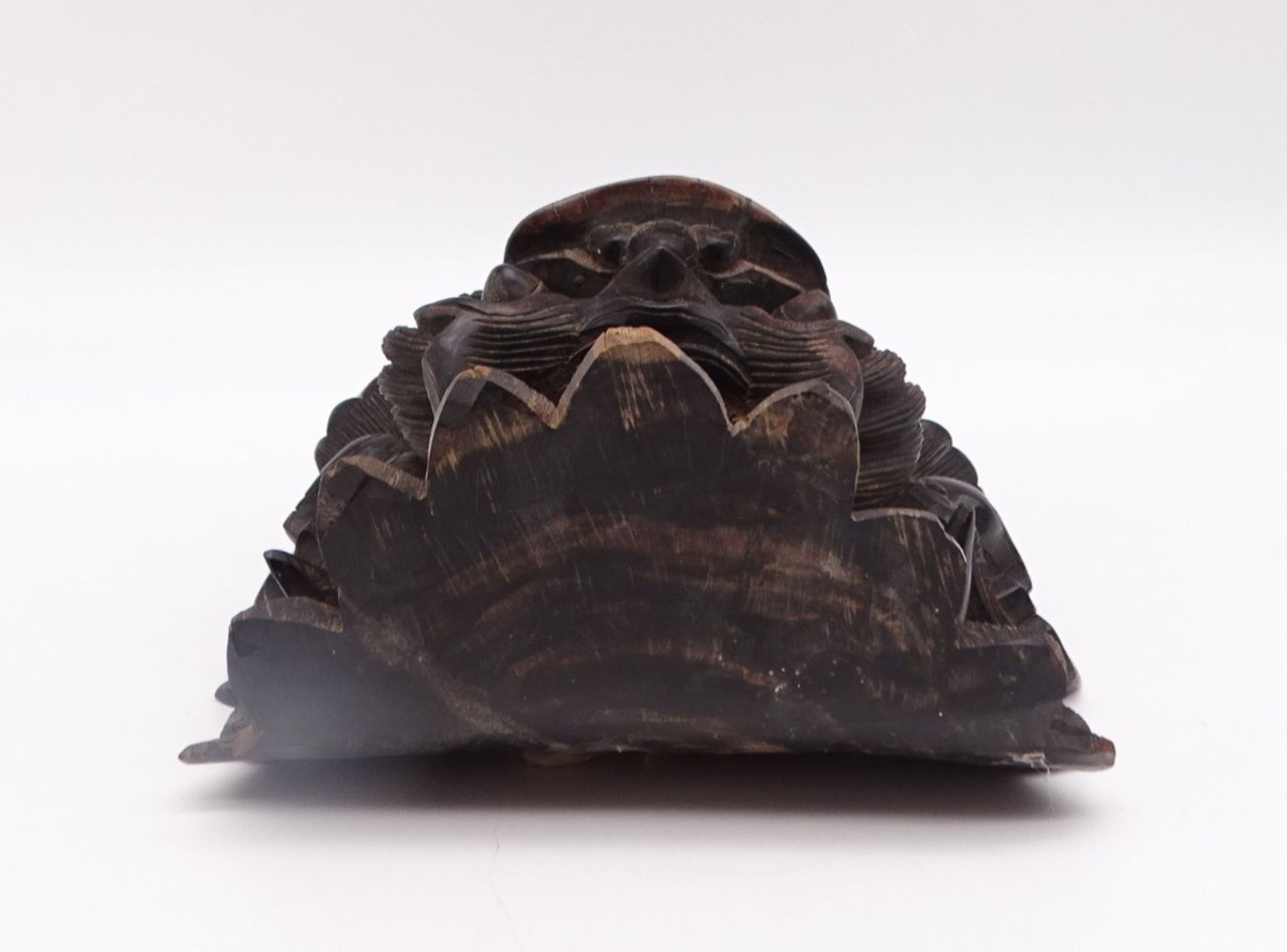 Barong-Maske aus Holz, Bali, ca. 17 x 10 x 16 cm, leichte Altersspuren, reinigungsbedürftig - Bild 6 aus 8