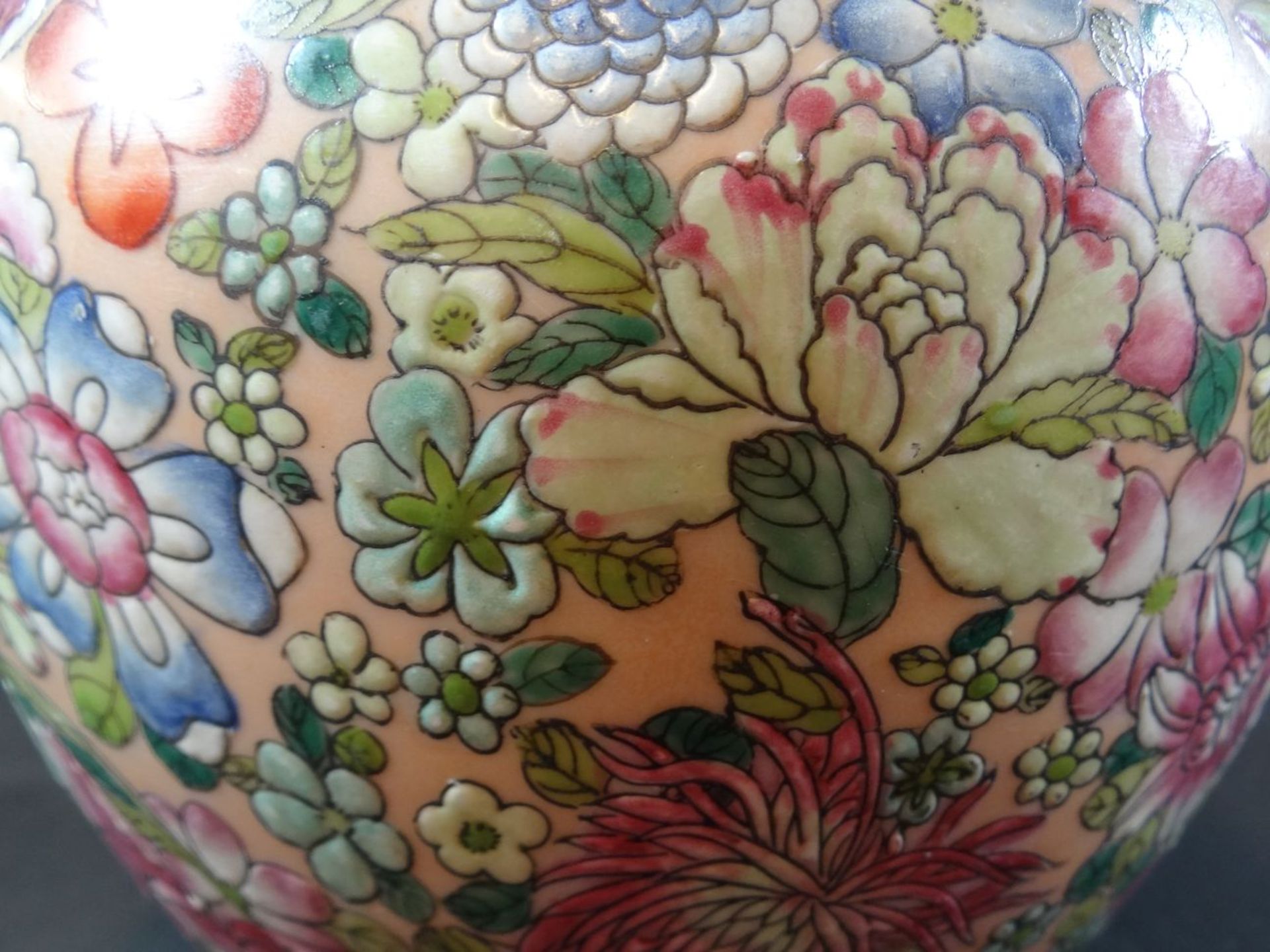 Blumenübertopf, China, H-17,5 cm, D-ca. 18,5 cm - Bild 3 aus 6