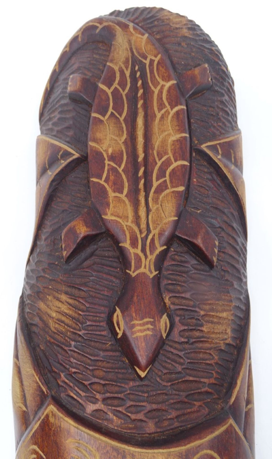 2 Holzmasken, Afrika?, L. 60 cm - Bild 7 aus 9