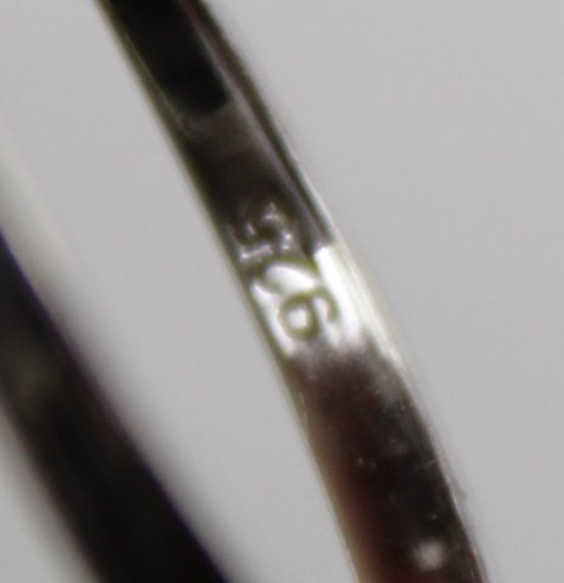 925er Silber-Ring mit Perle und klaren Steinen, RG 57, 3,4gr. - Bild 5 aus 5