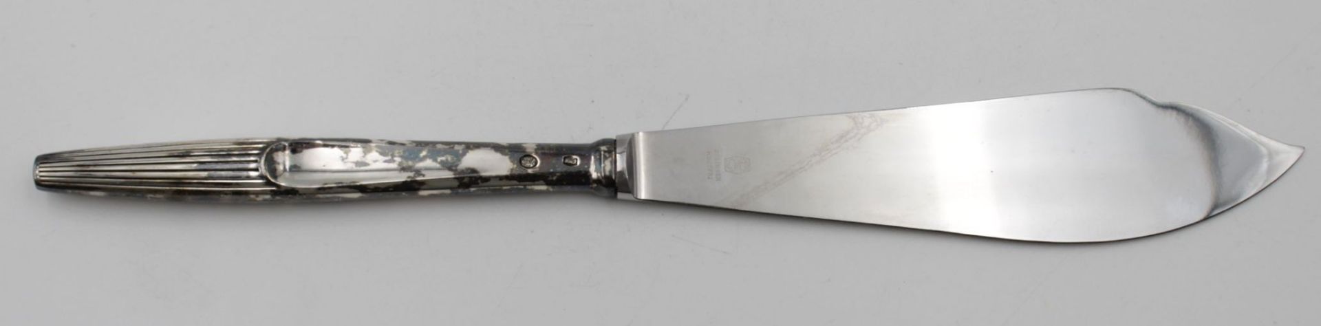 Tortenmesser mit Silbergriff 830 Denmark , L-25,5 cm - Bild 3 aus 4