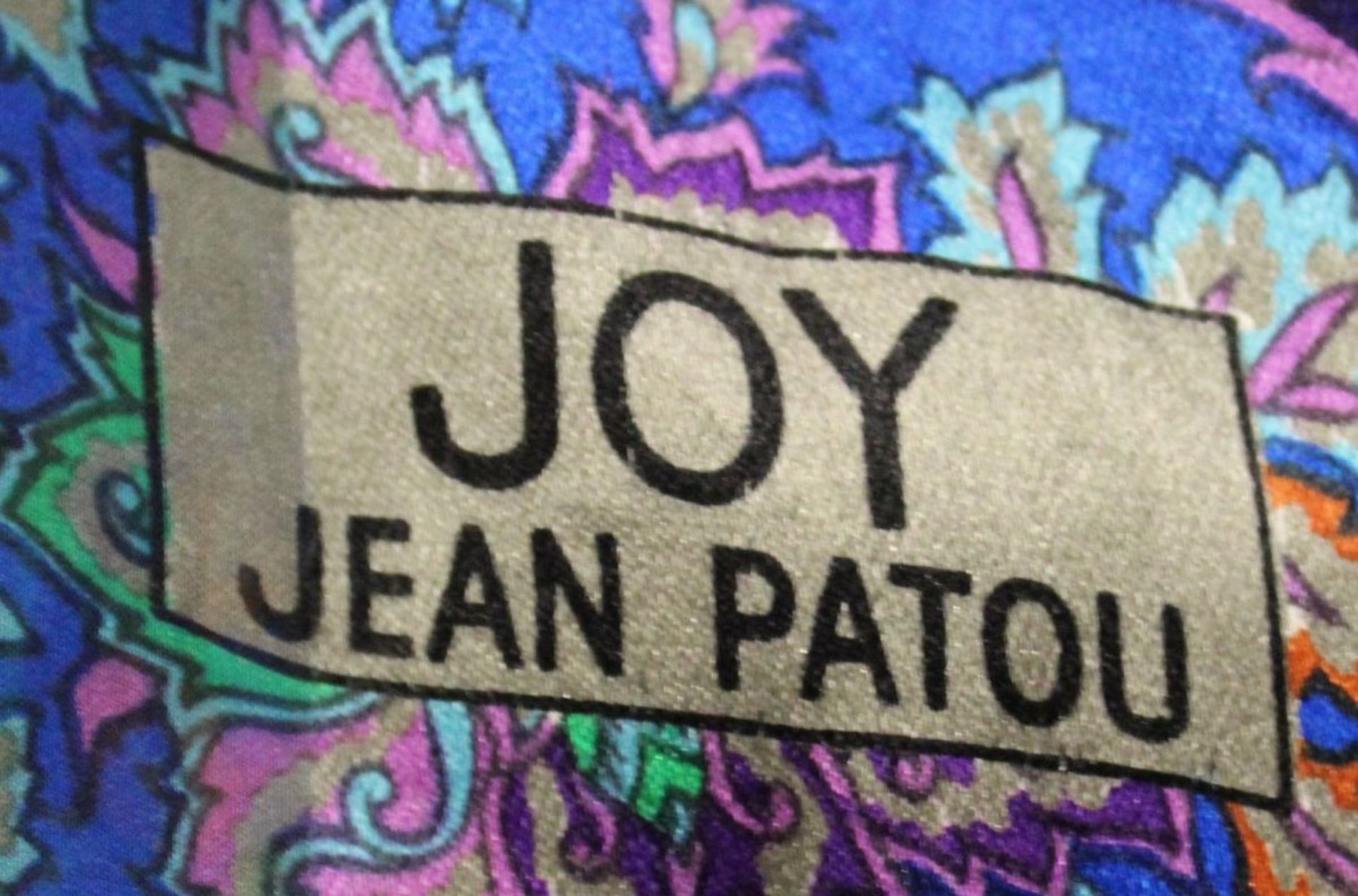 Vintage-Seidentuch, Joy Jean Patou, ca. 125 x 130cm. - Bild 2 aus 3