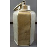 Zinn-Feldflasche um 1840, Altersspuren, H-21 cm