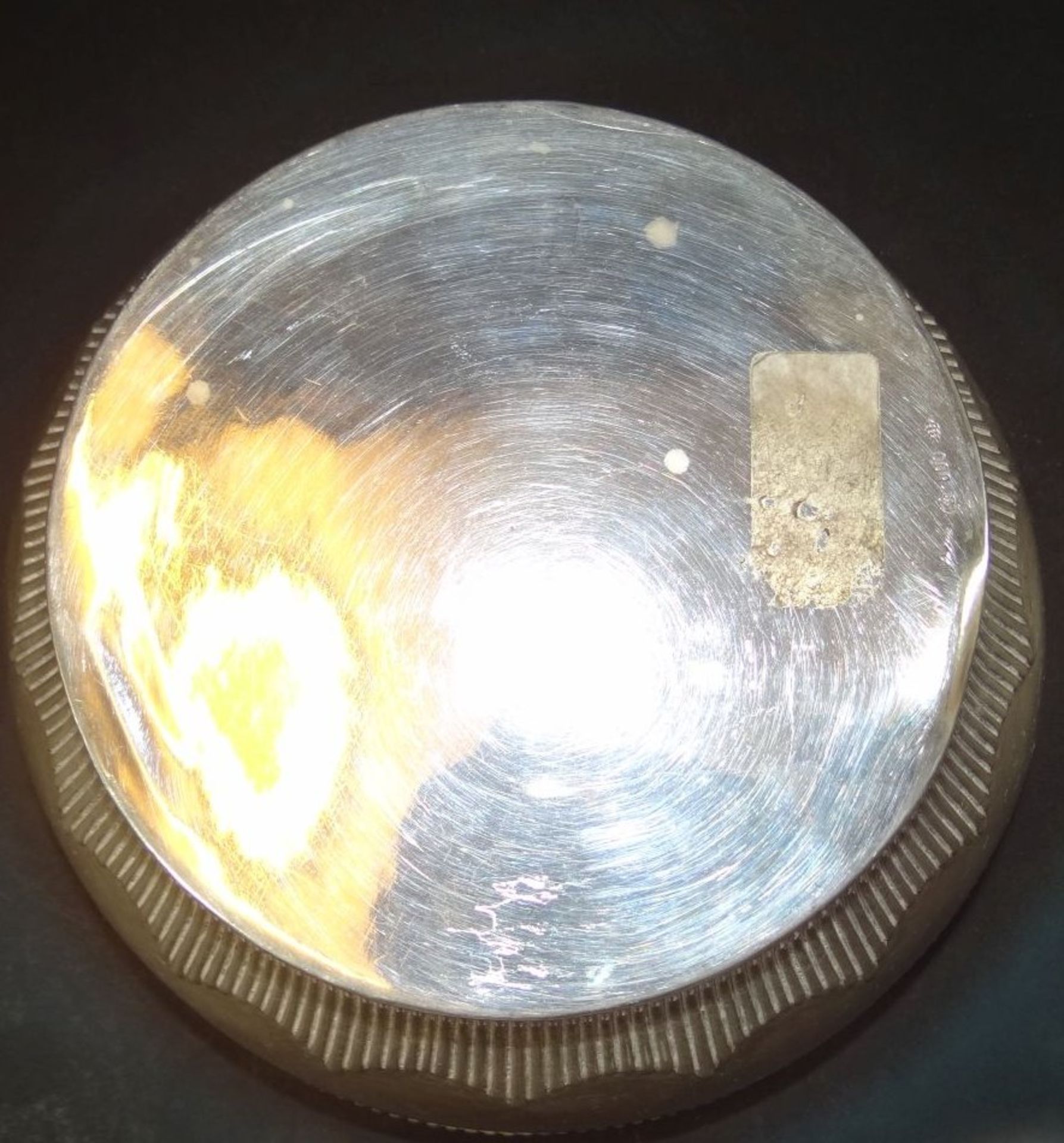 Obstschale, Silber-800-, Queen Ann Dekor, H-8 cm, D-21 cm, 312 gr. - Bild 4 aus 5