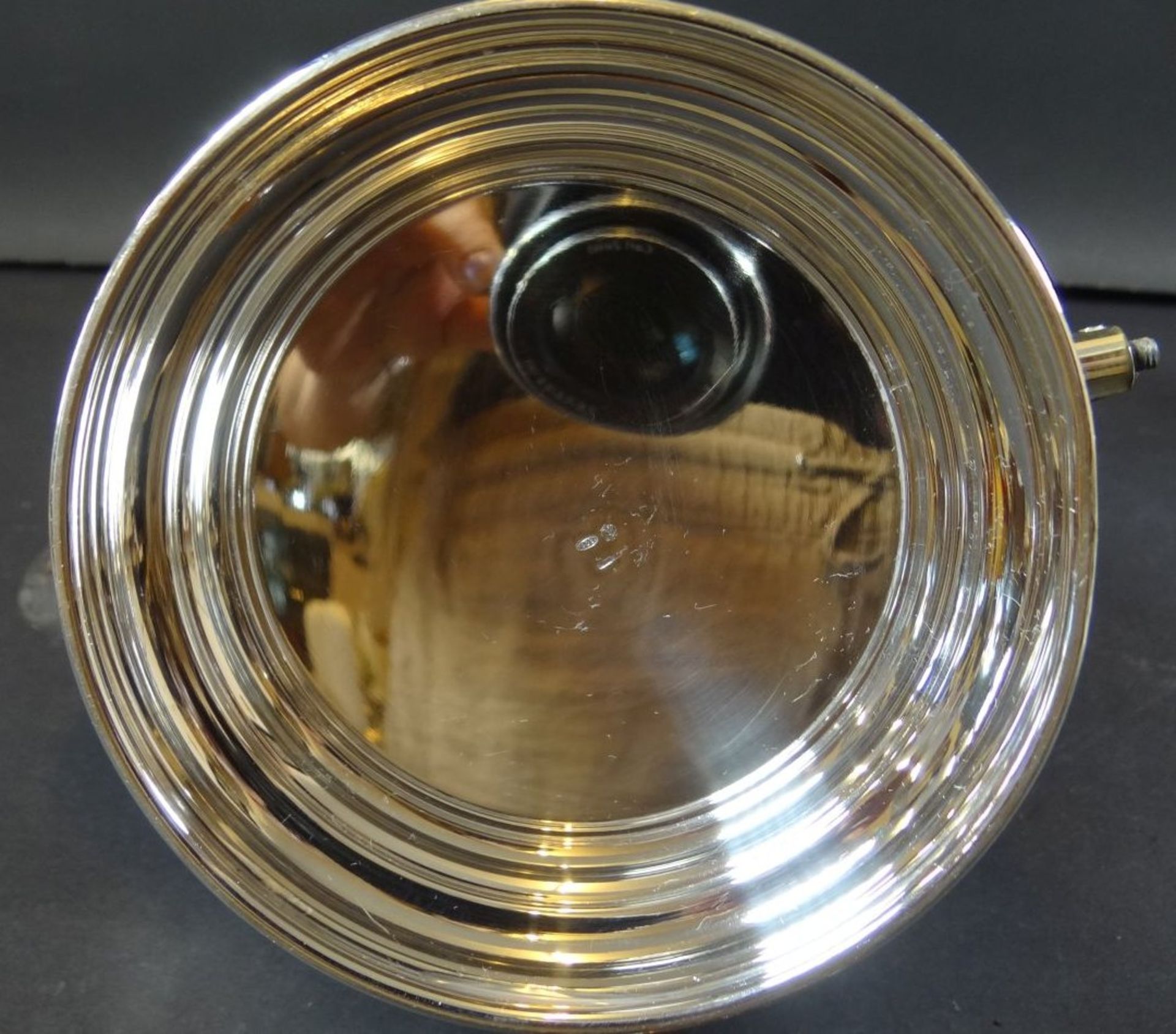 grosse Kaffeekanne, Silber-800- Italien, Holz-Griff beschädigt - Bild 5 aus 6