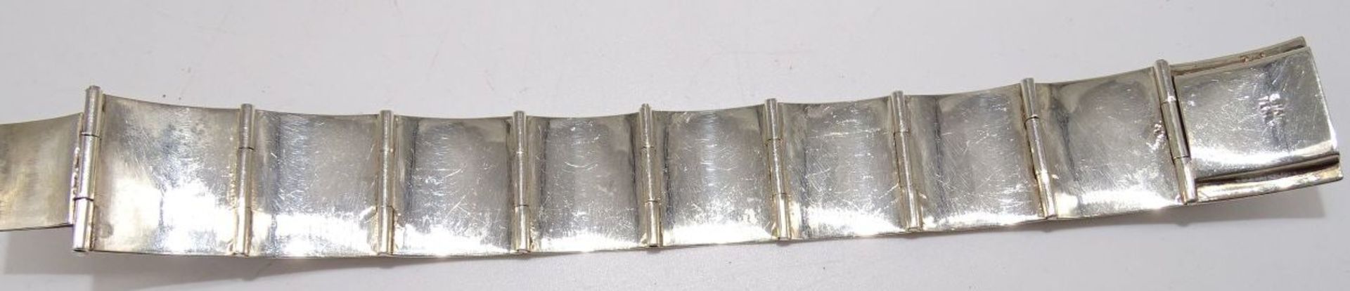 Silberarmband, Sterling-925-, Siam, Handarbeit, L-16 cm, B-2 cm, 29 gramm - Bild 4 aus 5