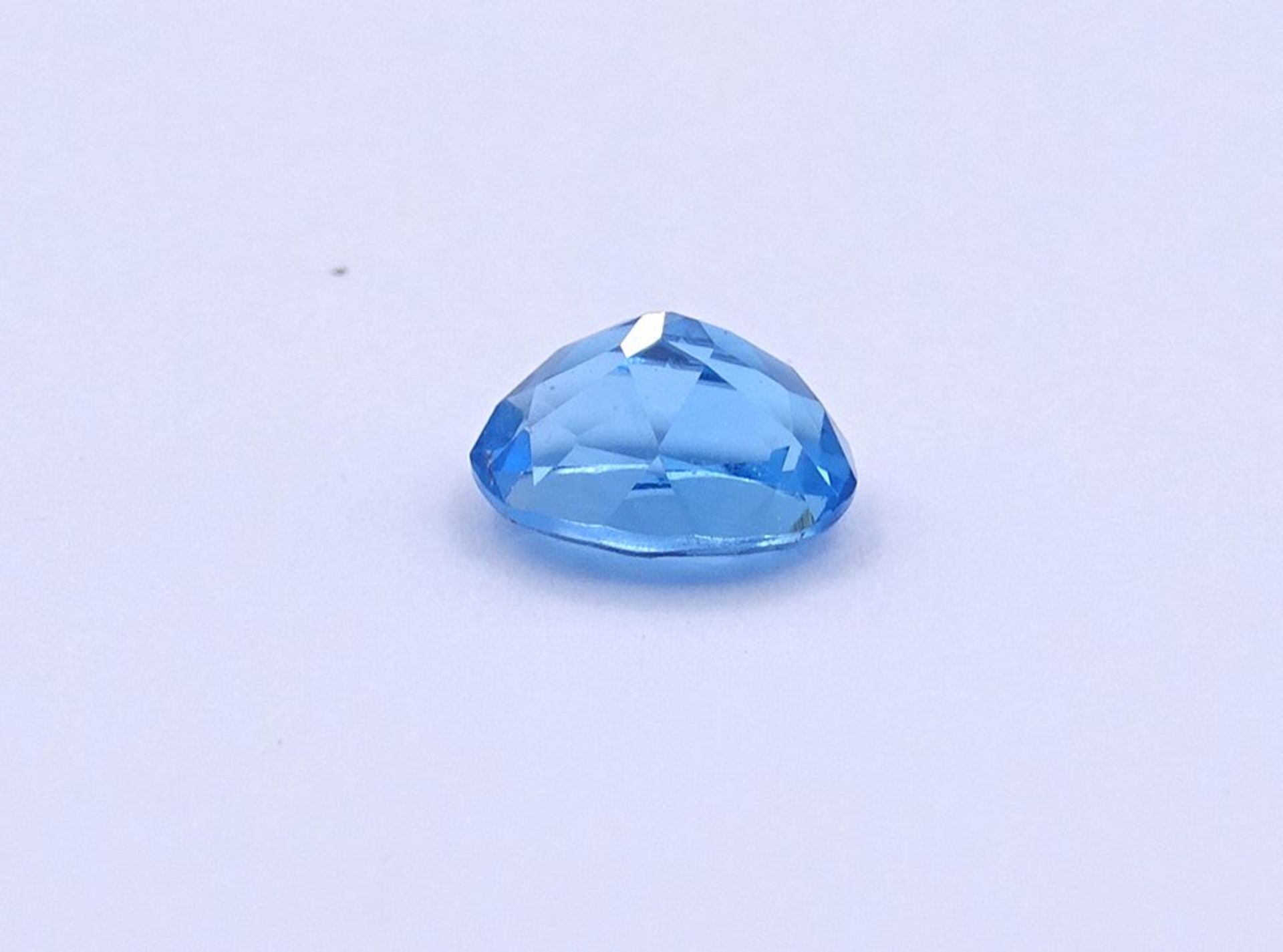 Schweizer Blautopas, oval facc. 2,30ct., 8,4x6,5x5,1mm - Bild 10 aus 10