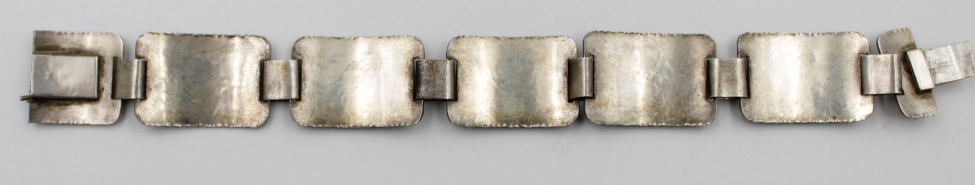 800er Silber-Armband, um 1930, 25gr., L-18cm. - Bild 3 aus 5