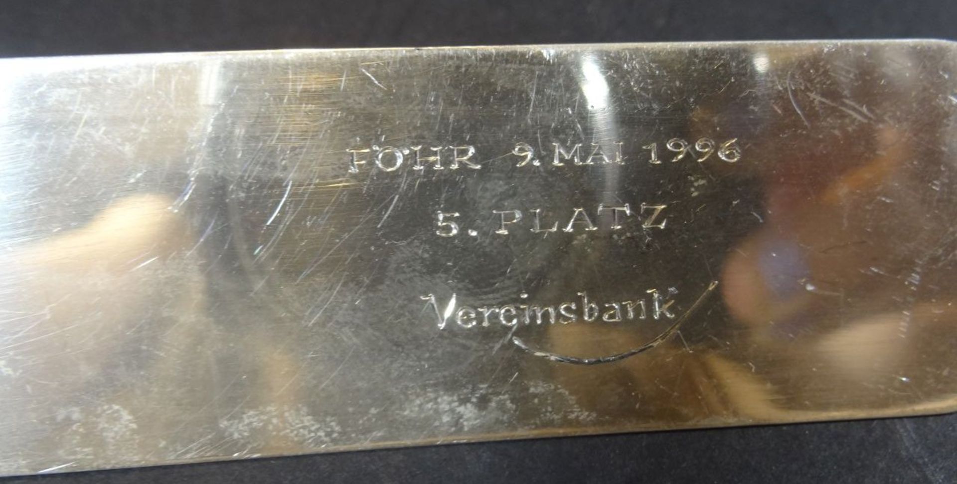 Silber-925- Lesezeichen, Sportpreis 1996, 15x3 cm, 27 gramm - Bild 2 aus 3