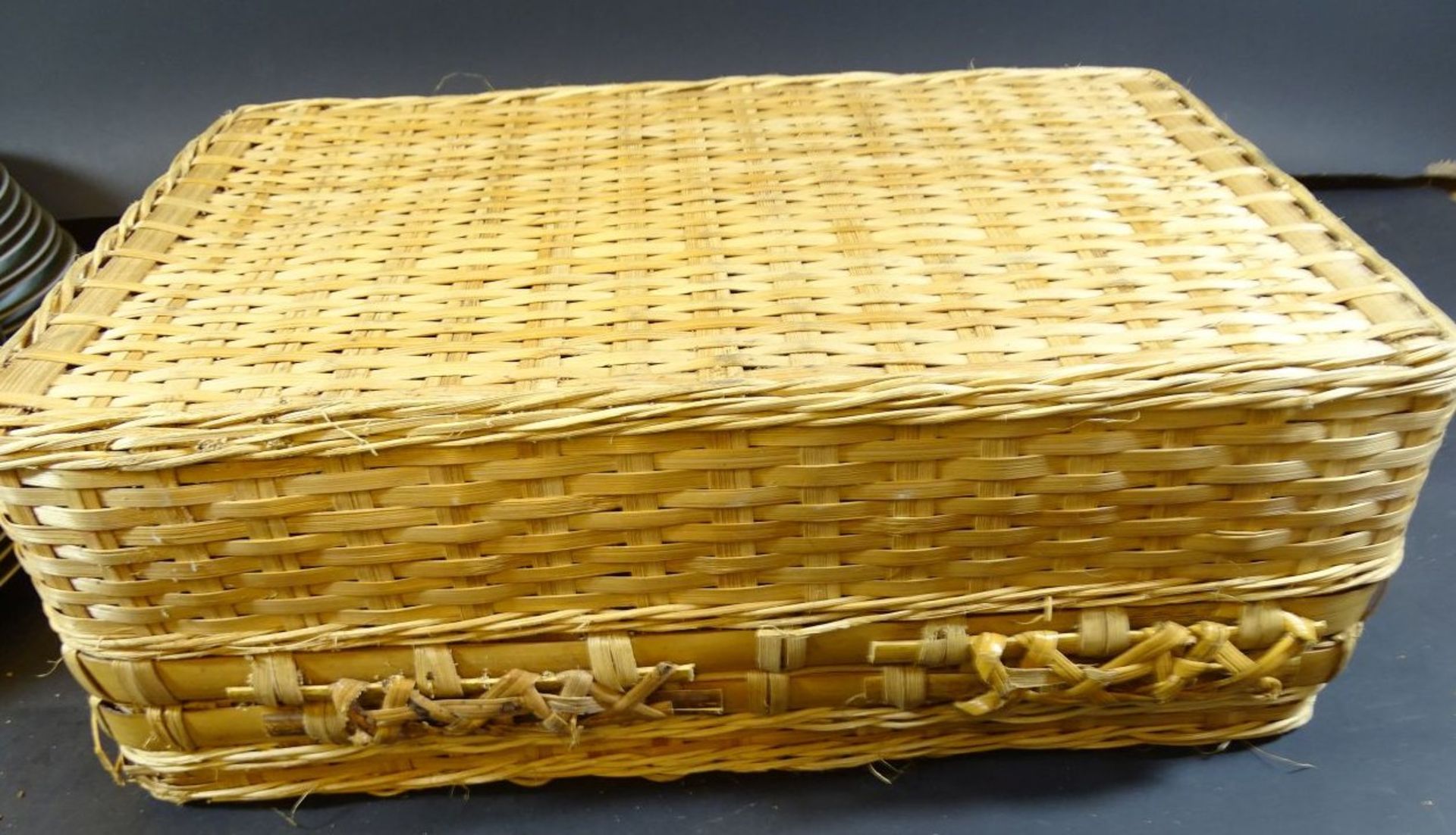 kl. Korb-Koffer, Picknickkorb, H-13 cm, 35x21 cm - Bild 3 aus 3