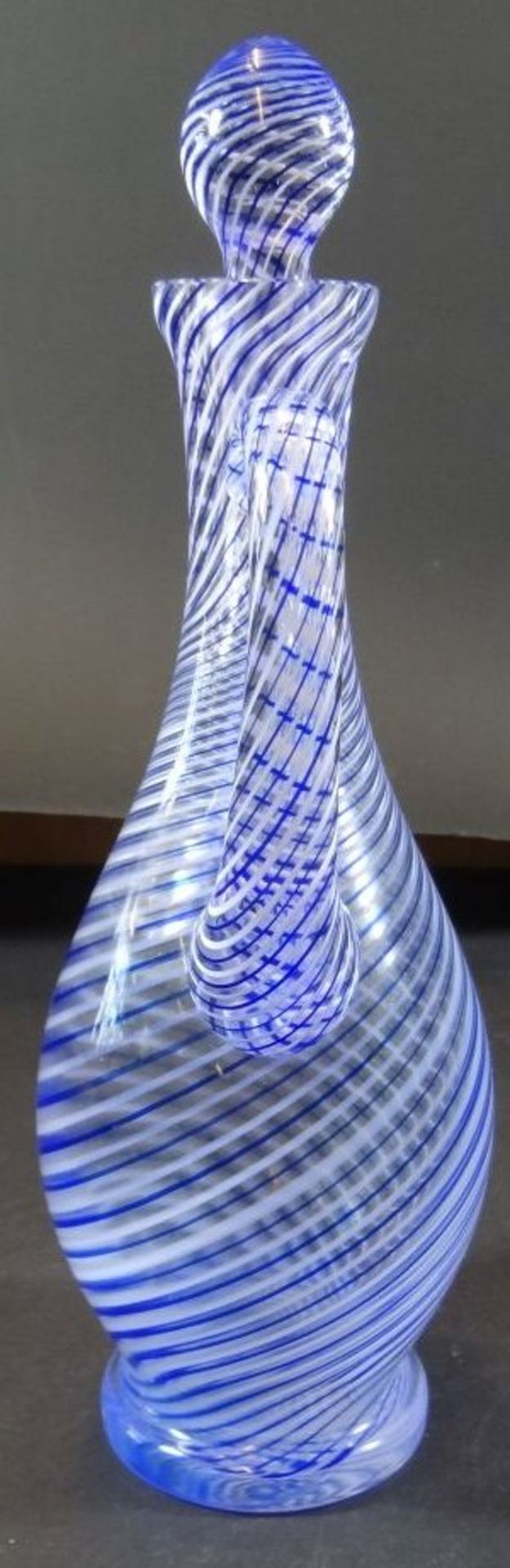 Weinkanne "Paşabahçe" blau/weisse Streifen, H-27 cm - Bild 2 aus 6